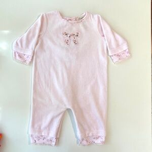 Miniclasix Girl LS Velour Onesie